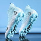 Anti slip breathable outdoor soccer shoe in hell turquoise