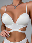 Flexible multiway convertible back bra in white