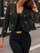 Soft shimmer cropped jacket, view 7