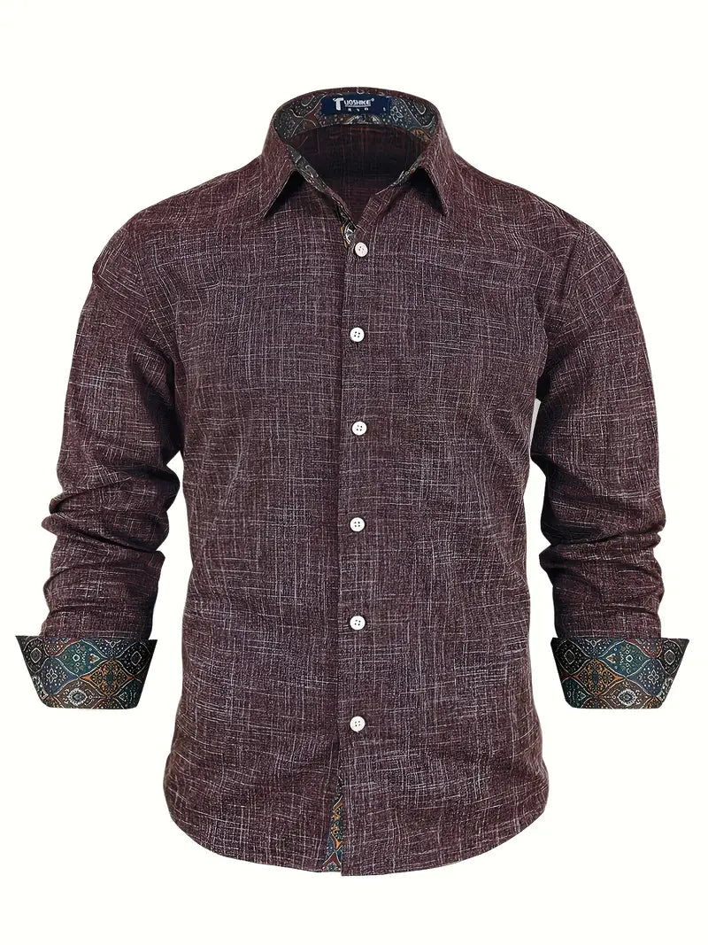 Modern tailored contrast detail button up shirt, view 20