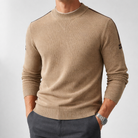 Textured ribbed trim knit sweater, view 8