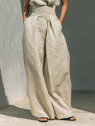 Sleeveless tank and loose wide leg pants set, view 7