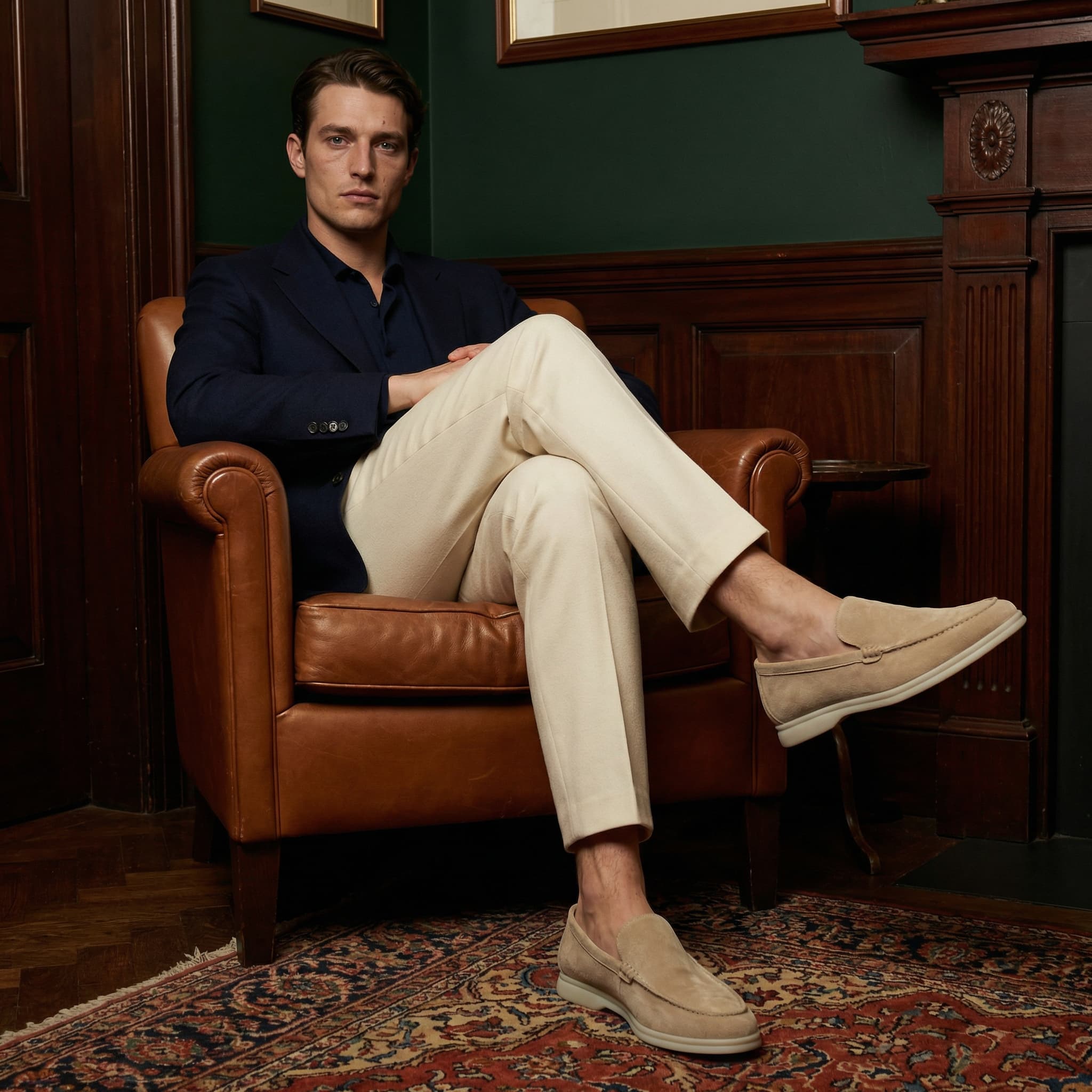Soft suede slip on loafer, view 11
