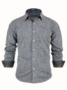 Modern tailored contrast detail button up shirt, view 16