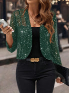 Soft shimmer cropped jacket, view 2