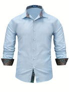 Modern tailored contrast detail button up shirt, view 13