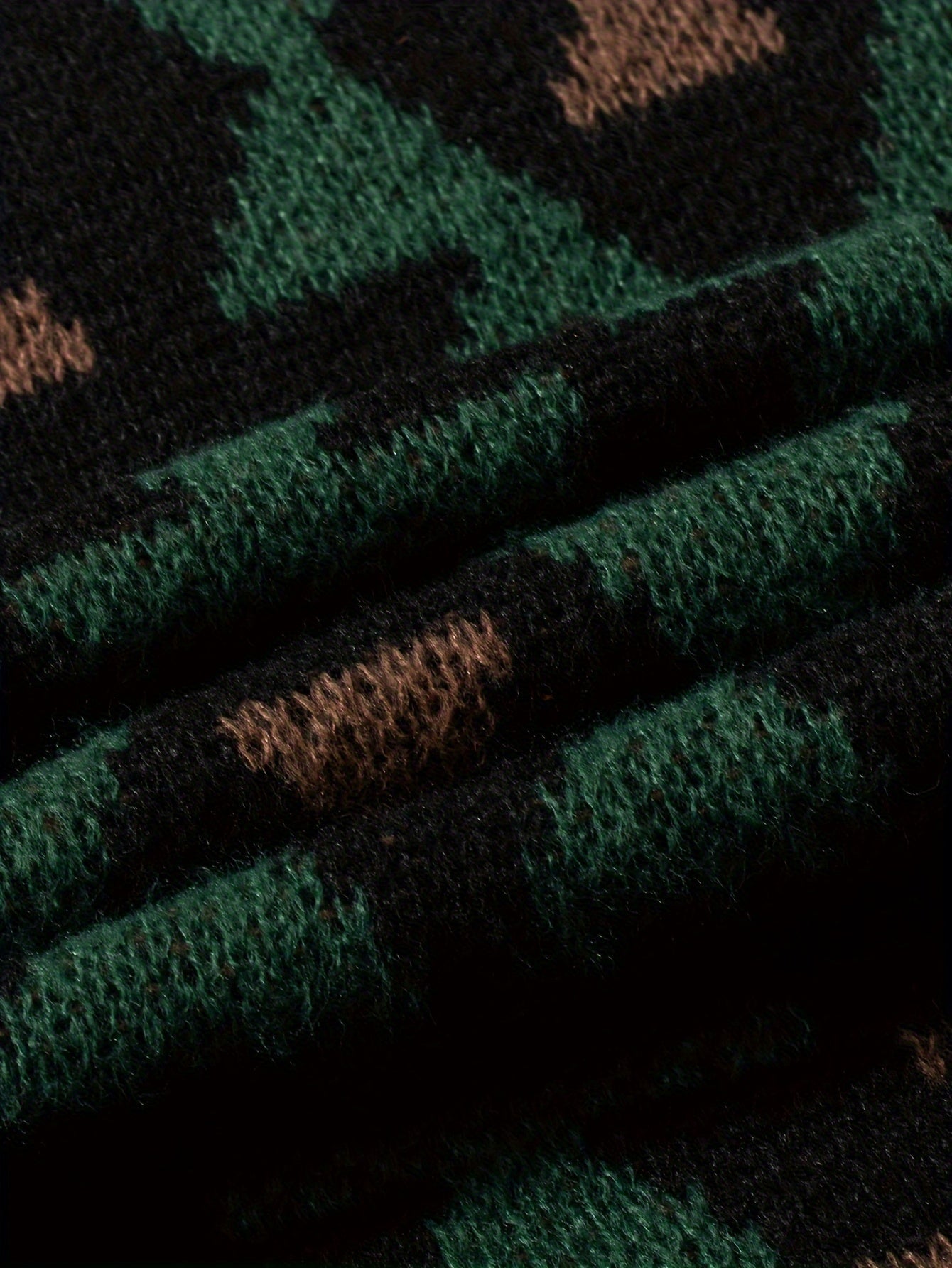 Fair Isle Sweater Mens Nordic Pattern Knit Crew Neck Winter Warm