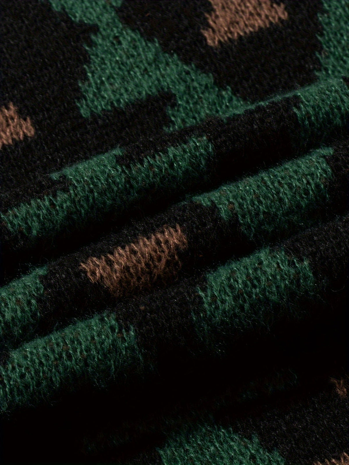 Fair Isle Sweater Mens Nordic Pattern Knit Crew Neck Winter Warm