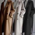 Winter Wool Feel Belted Long Wrap Coat for Women