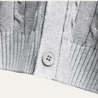 Fall Narrow Cable Knit Button Front Cardigan for Men