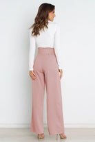 High waist paperbag pant with bow detail, view 10