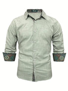 Modern tailored contrast detail button up shirt, view 11