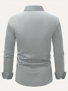 Fall Slim Fit Breathable Long Sleeve Dress Shirt for Men