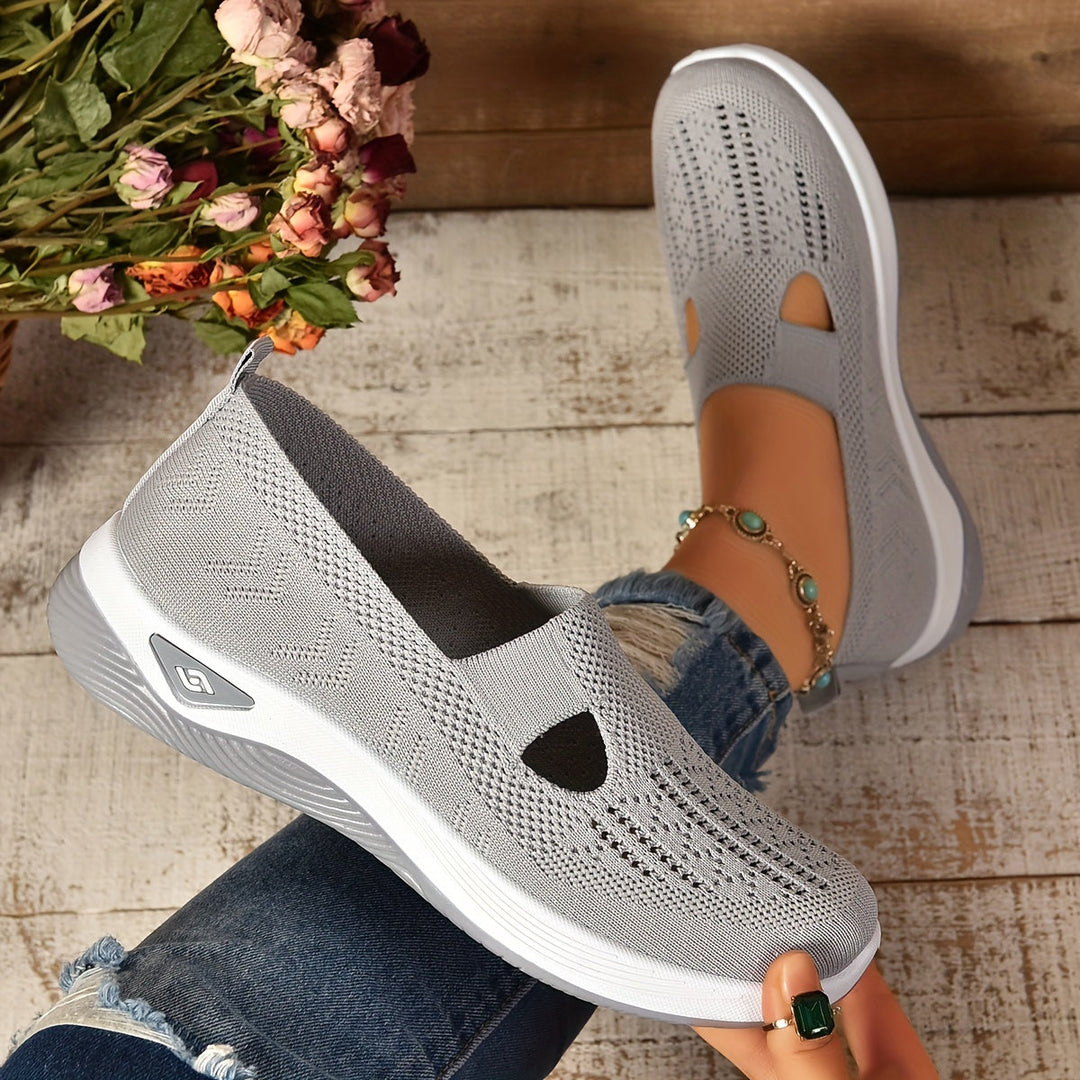 Lightweight Slip On Walking Sneakers with Cutout for Women