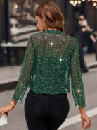 Soft shimmer cropped jacket, view 8