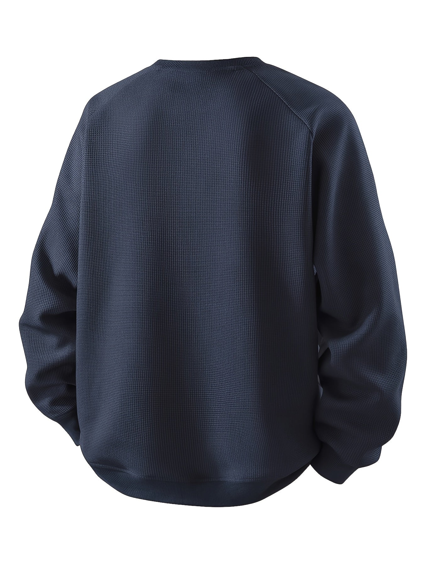 Sweatshirt Mens Round Neck Colour Block Soft Pullover Relaxed Fit