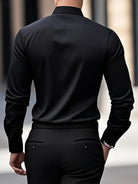 Fall Slim Fit Breathable Long Sleeve Dress Shirt for Men