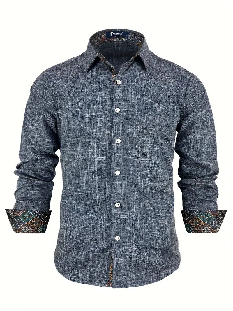 Modern tailored contrast detail button up shirt, view 18