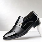 Winter Glossy Faux Leather Slip On Loafers for Men
