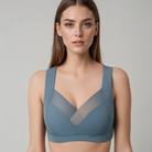 Seamless Push Up Wide Strap V Neck Bra for Women