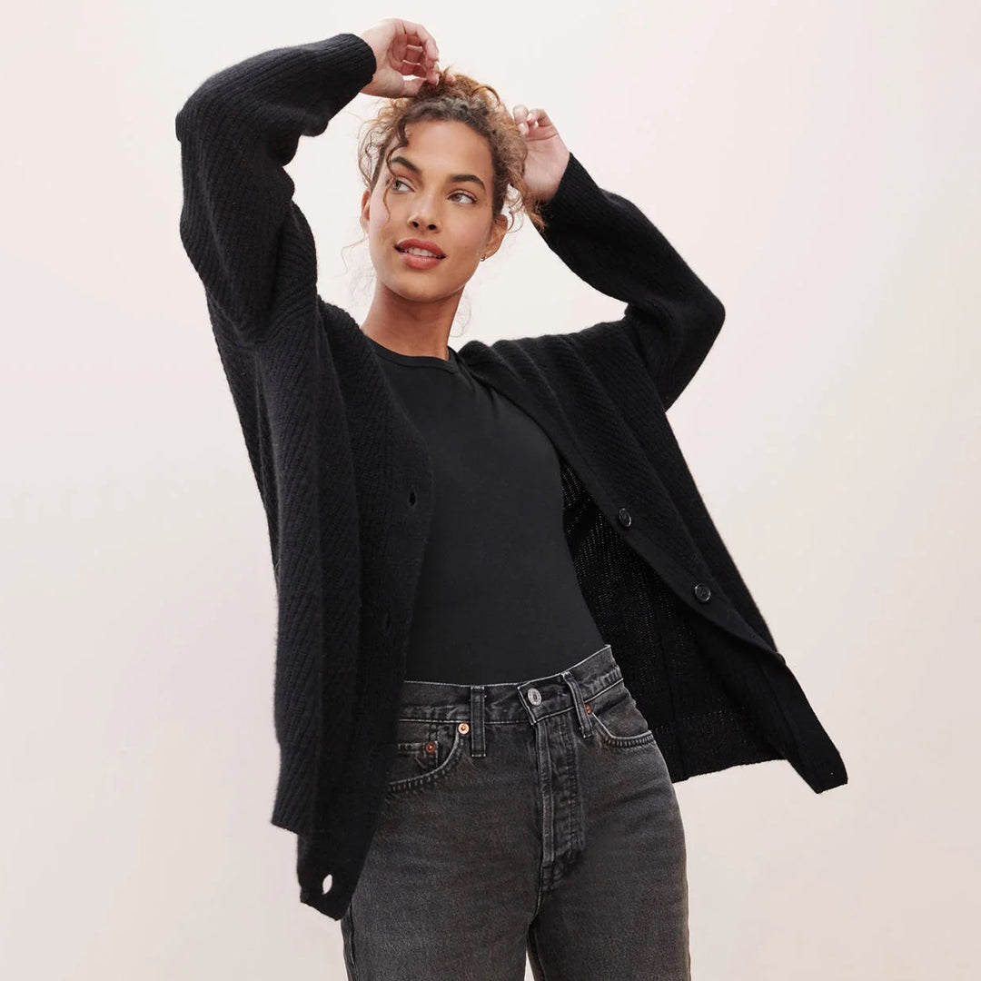 Fall Cashmere Feel Oversized V Neck Cardigan for Women