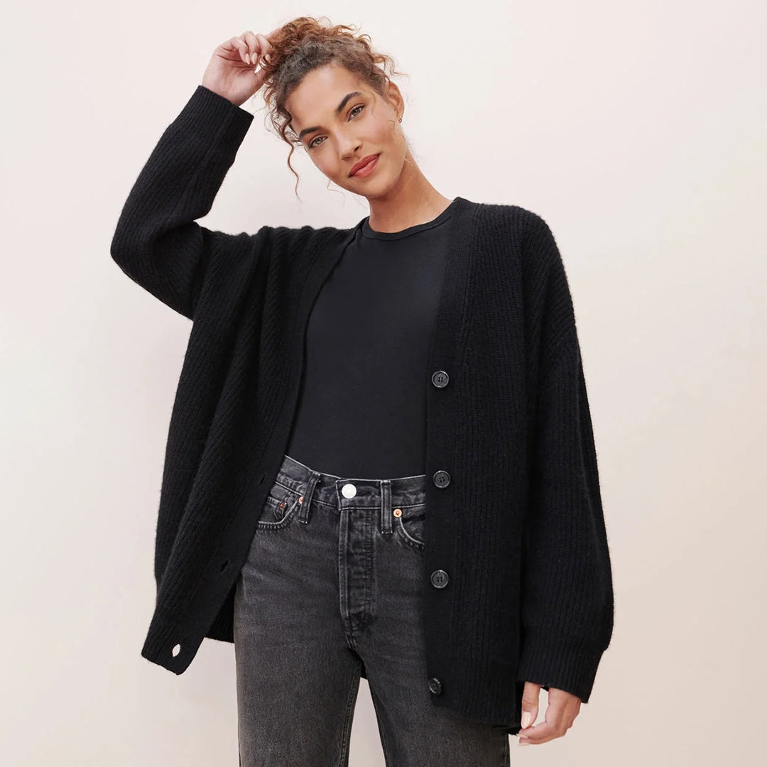 Fall Cashmere Feel Oversized V Neck Cardigan for Women