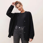 Fall Cashmere Feel Oversized V Neck Cardigan for Women