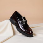 Polished leather horse bit dress loafer, view 1
