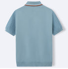 Ribbed textured knit three button polo, view 4