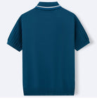 Ribbed textured knit three button polo, view 8