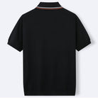 Ribbed textured knit three button polo, view 12