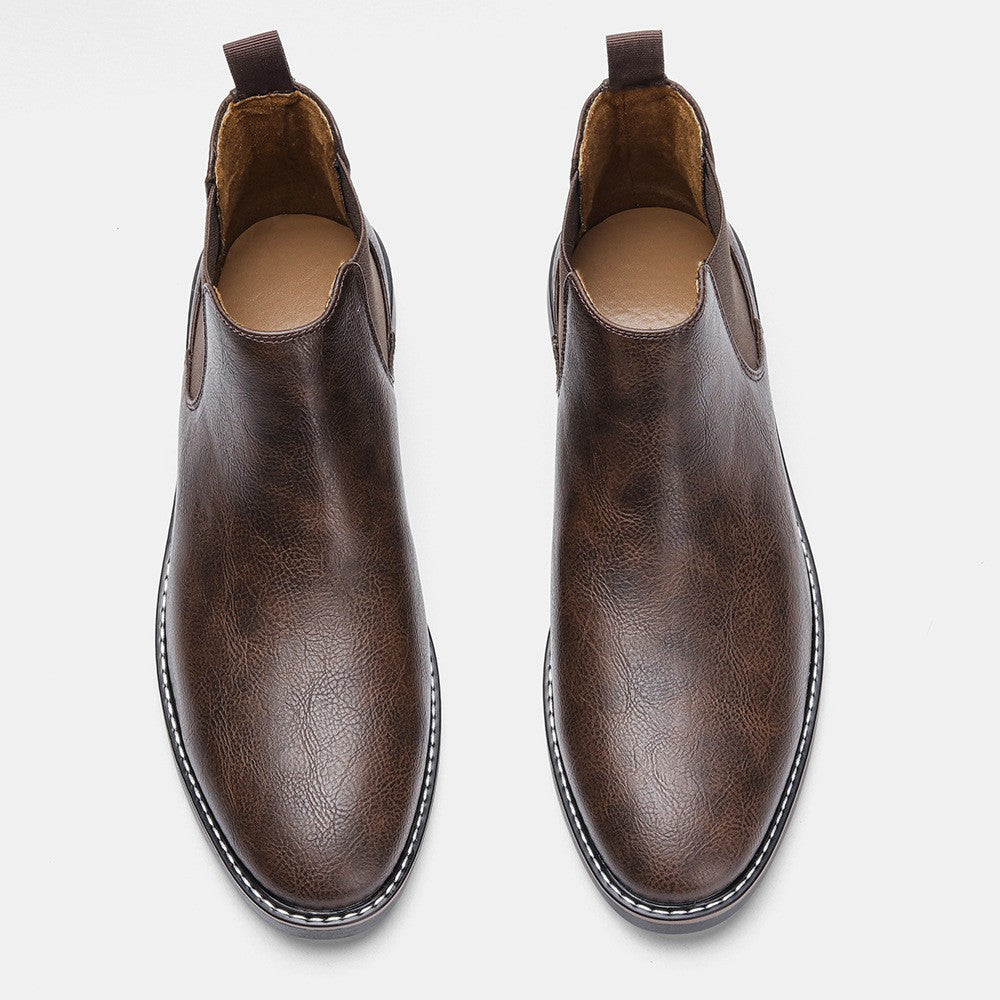 Welt stitched vegan leather Chelsea boot, view 27