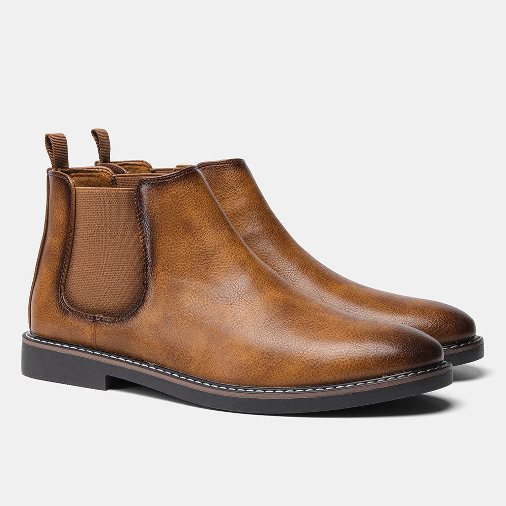 Welt stitched vegan leather Chelsea boot, view 15
