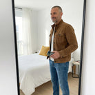 Classic pocket suede jacket, view 8