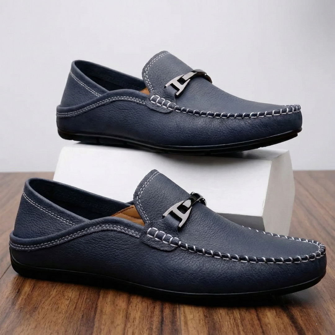 Contrast stitch leather bit loafer, view 4