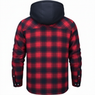 Winter Quilted Lined Hooded Flannel Shirt Jacket for Men