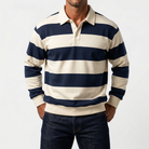 Classic striped collared rugby shirt, view 6