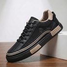 Breathable perforated mesh sneaker in black