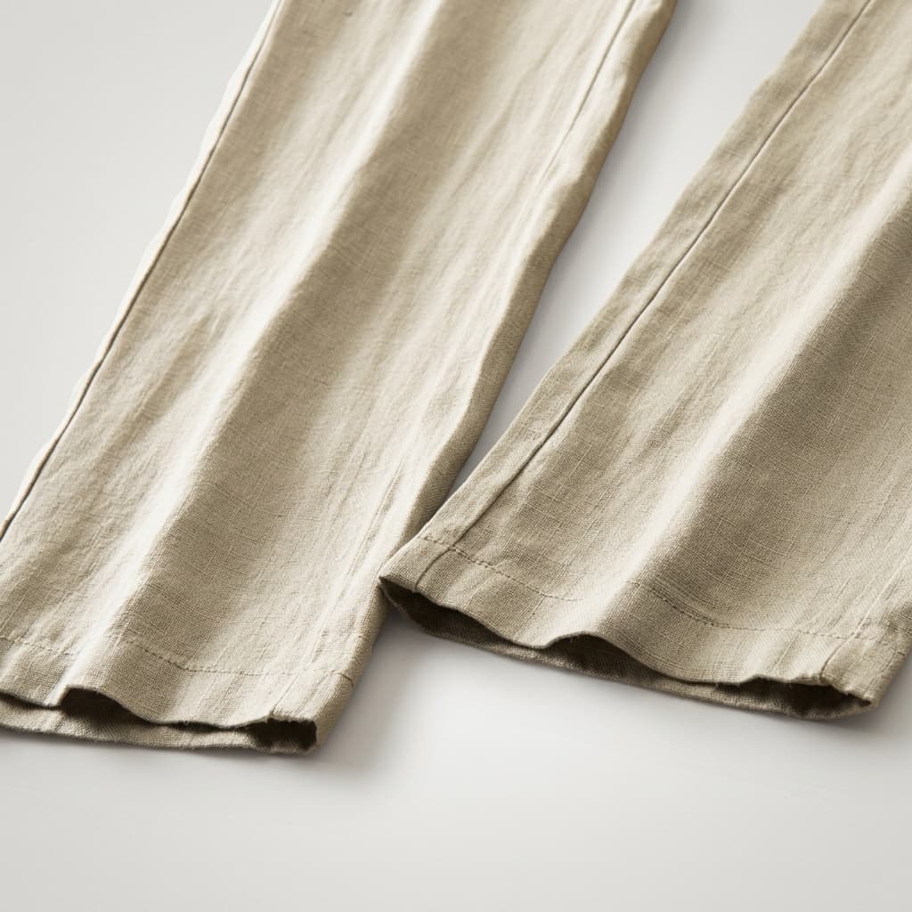 Straight leg linen pants, view 8
