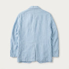 Unstructured notch lapel linen blazer, view 3