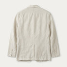 Unstructured notch lapel linen blazer, view 8