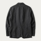 Unstructured notch lapel linen blazer, view 13