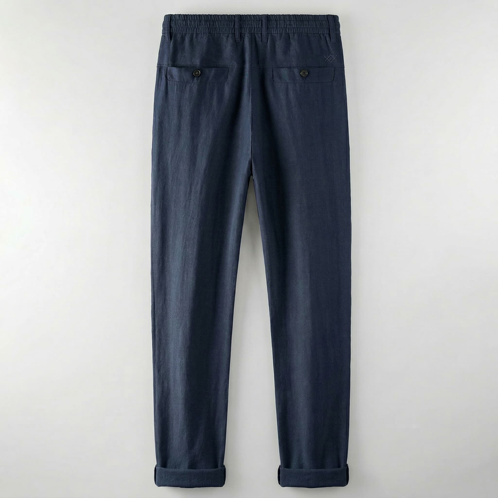 Straight leg linen pants, view 4