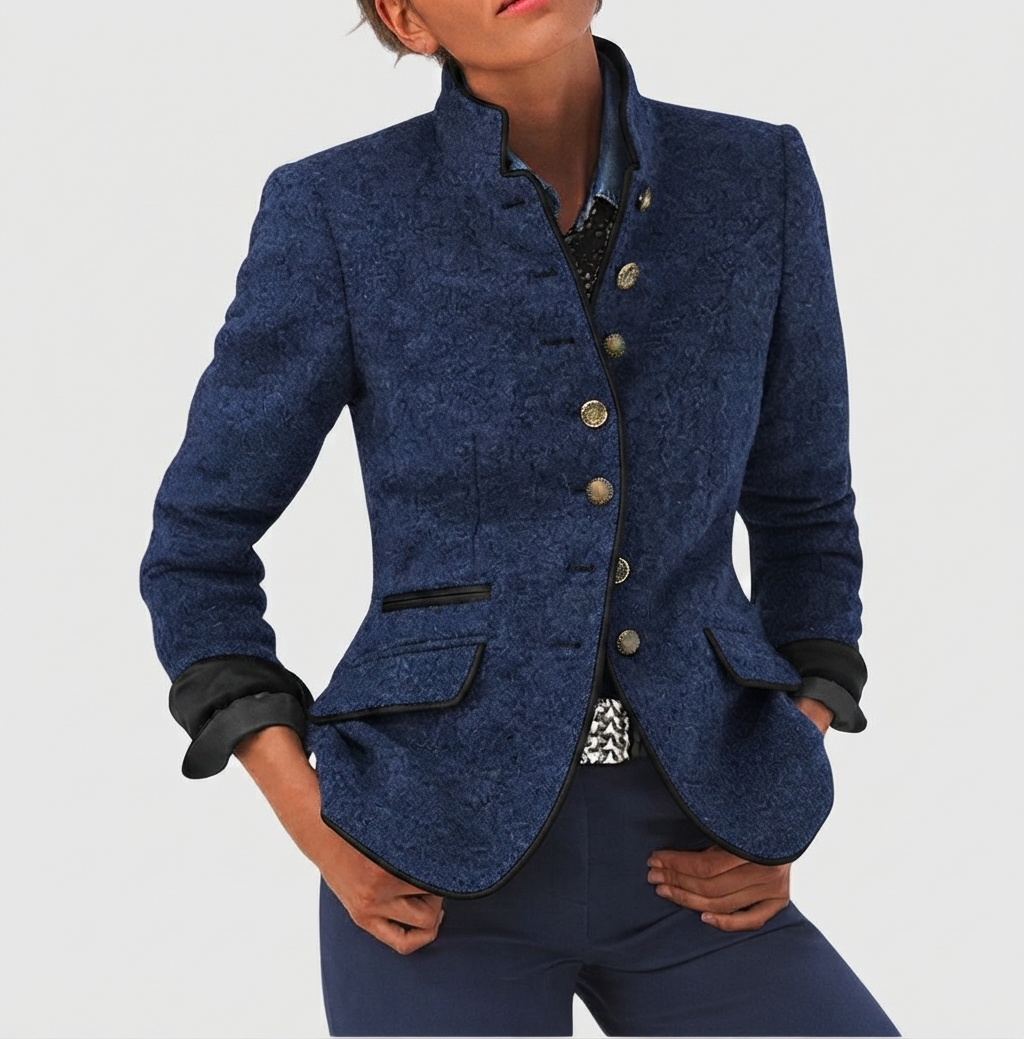 Blazer Womens Structured Tailored Notch Lapel Timeless Fitted