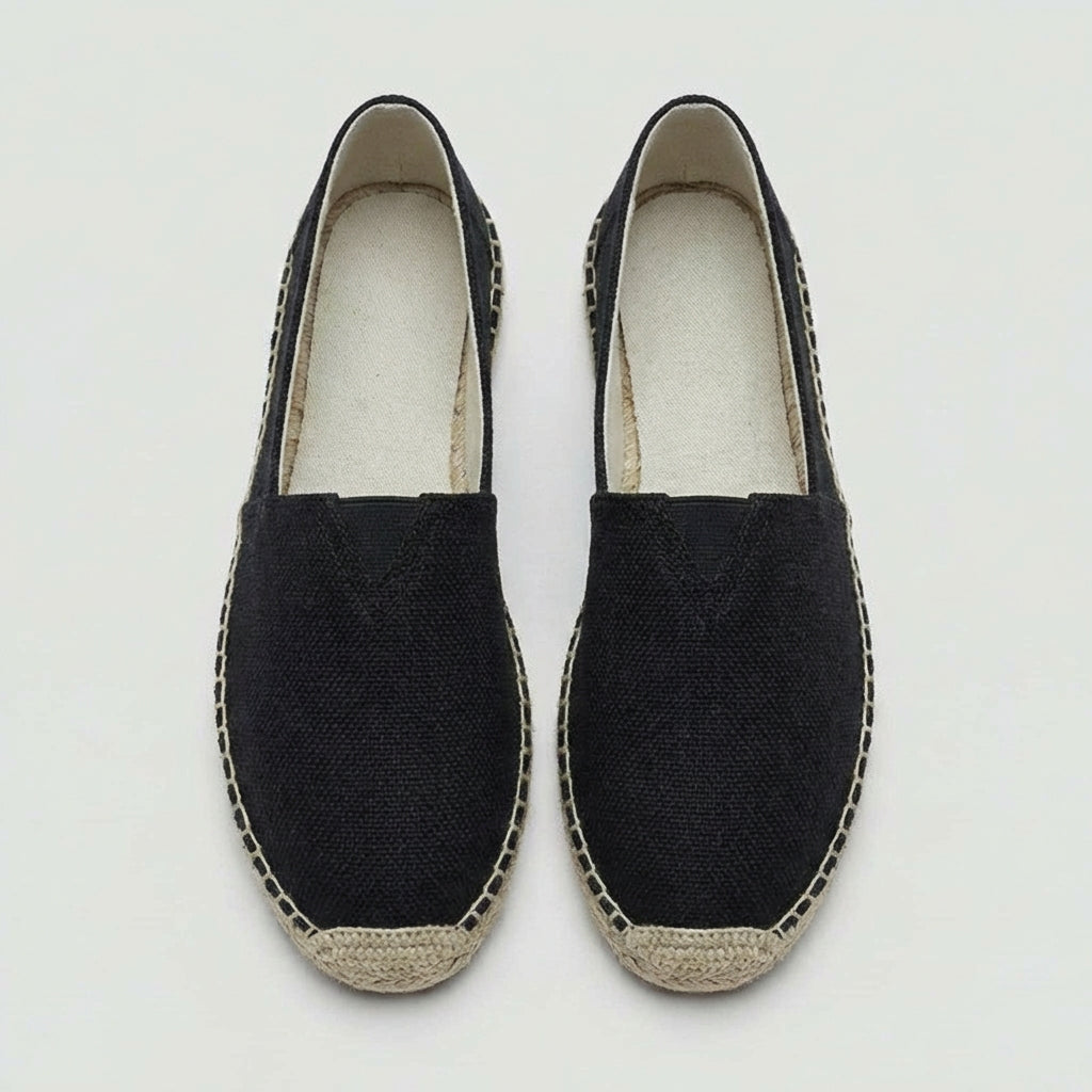 Slip on linen canvas espadrille loafer, view 7