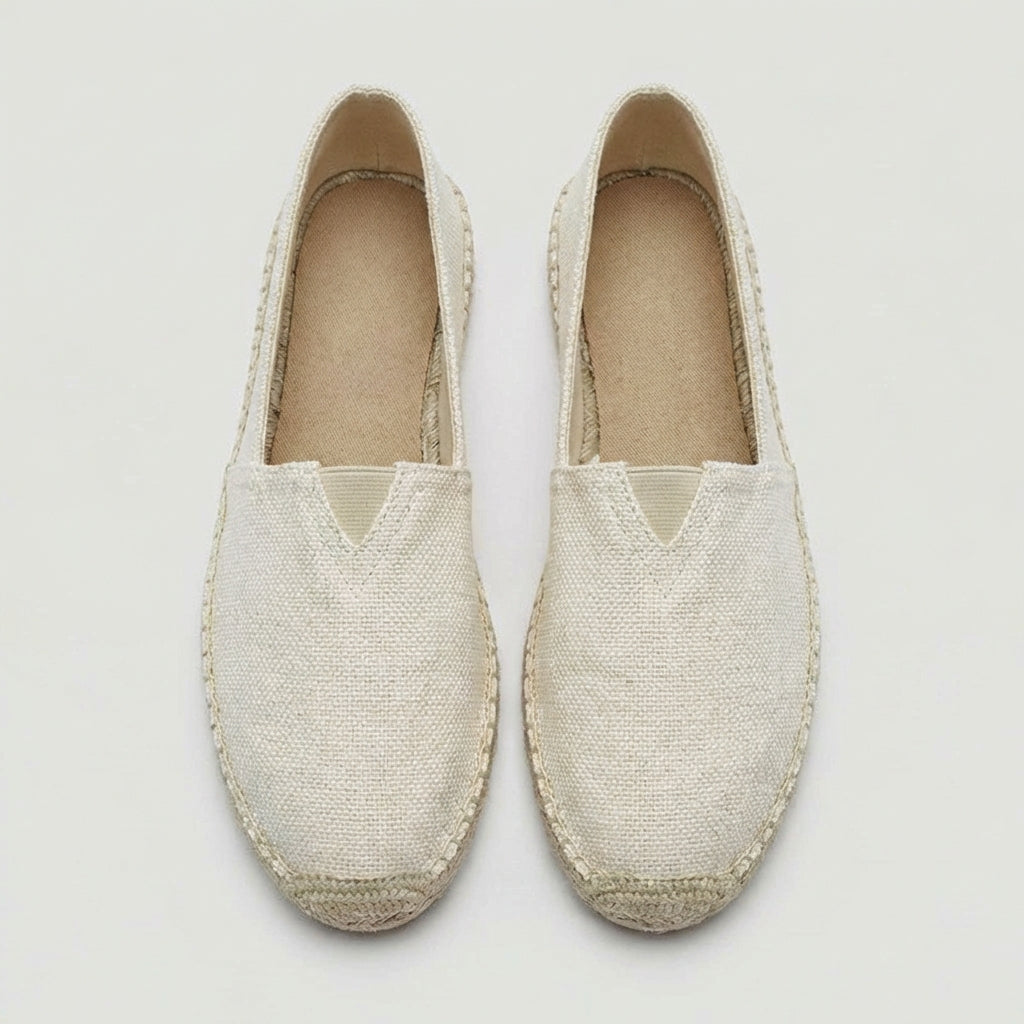 Slip on linen canvas espadrille loafer, view 10