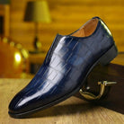 Croc embossed vegan leather loafer in navy