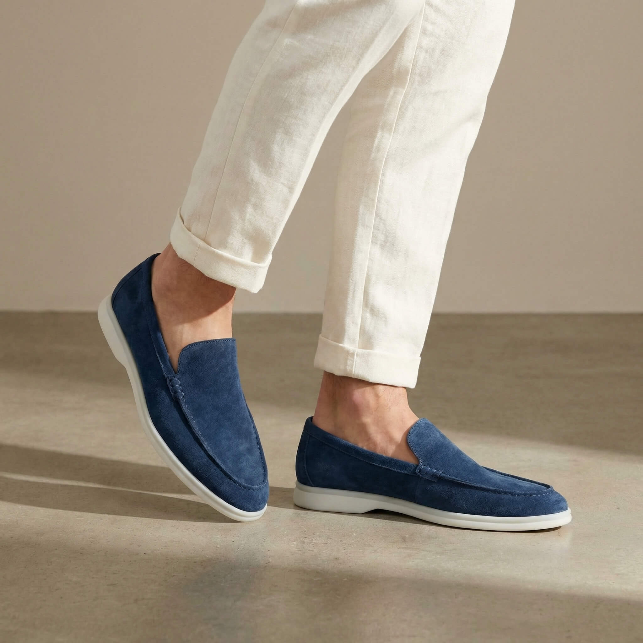 Soft suede slip on loafer, view 19