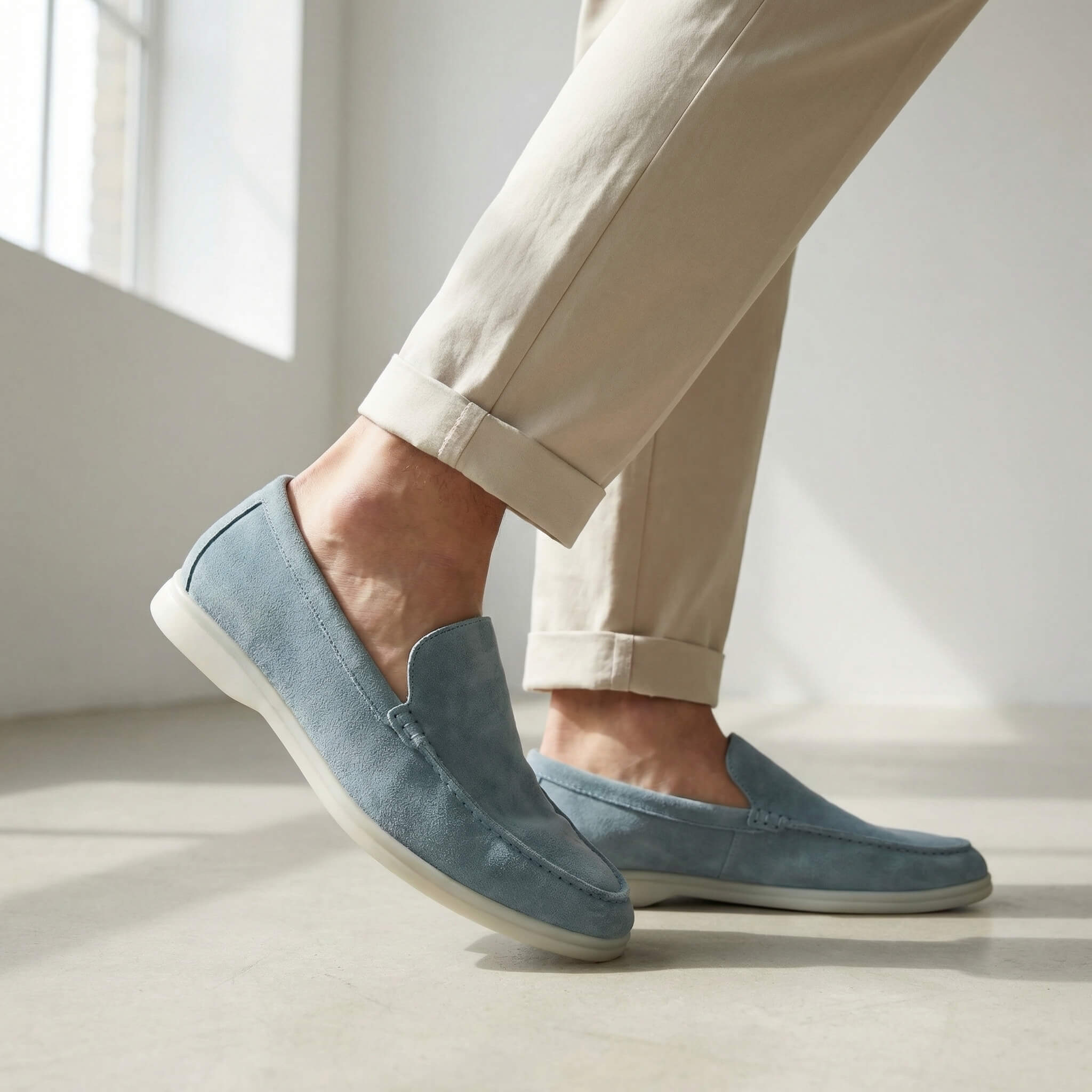 Soft suede slip on loafer, view 16