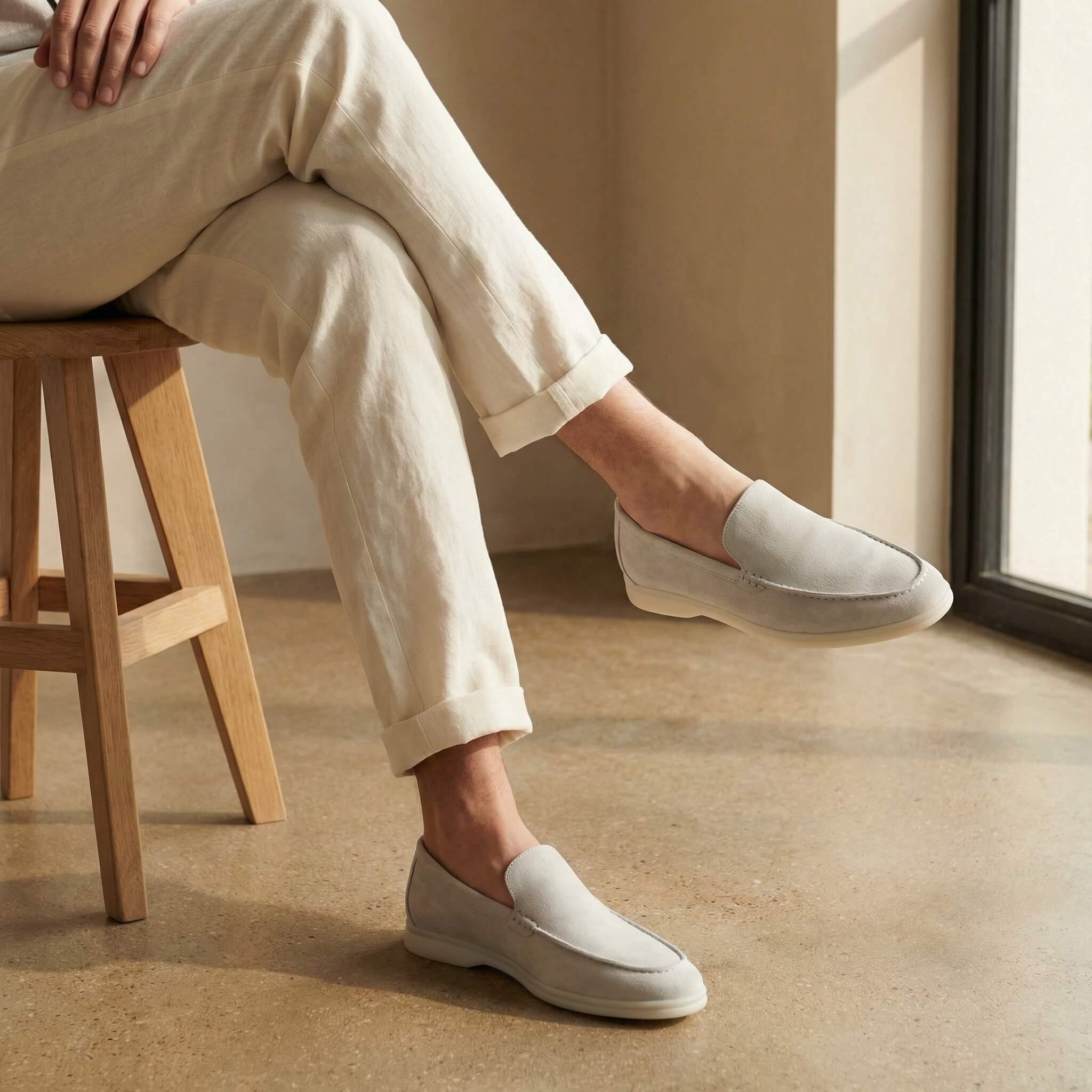 Soft suede slip on loafer, view 13